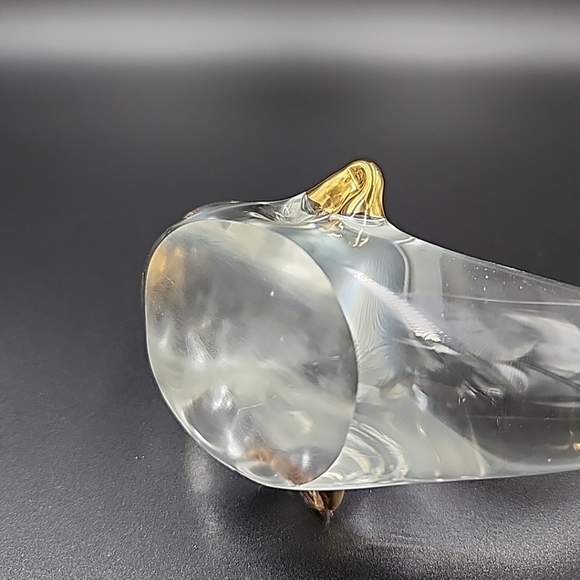 Artglass Clear and Gold Whale - Picture 8 of 13